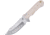 Frost Fixed Blade White Bone Knife, 4.75 satin finish stainless blade, White smooth bone handle, CW-502SB