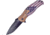 Frost Flag A/O Folding Knife, 4.5in Closed, 3.5in, Black Stainless Blade, Pakkawood Handle, OC-04AM