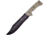 Frost Guardsman Bowie Knife, 13in Overall, 7.5in, Black Coated Sawback Stainless Bowie Blade, Sand Plastic Handle, Plastic Sheath, TC-73SAND