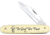 Frost In God We Trust Folding Knife, 2.38in Satin SS Clip Blade, Yellow Synthetic Handle, In God We Trust Handle Artwork, N-B6