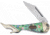 Frost Leg Steel Warrior Folding Knife, Abalone handle, SW-183AB