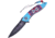 Frost Linerlock A/O Blue Folding Knife, 3.5 black stonewash finish 3Cr13 stainless blade, Blue ABS handle, OC-534F/BL