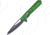 Frost A/O 3Cr13 Folding Knife, 4.75in Closed, 3.75in Gray Coated 3Cr13 Stainless Blade, Green Aluminum Handle, TX-57GN