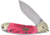 Frost Linerlock Steel Warrior Folding Knife, Dark red, Dark red jigged bone handle, SW-005DRJB