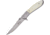Frost Linerlock White Bone A/O Folding Knife,3.5in,Stainless Steel,Standard Edge,Satin,White,Bone Handle FFC200WB