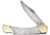 Frost Lockback MOP Folding Knife, 3.75in Mirror SS Clip Point Blade, Mother Of Pearl Handle, Nickel Silver Bolster, Salt Water Mop Handle, Black Nylon Belt Sheath, CSW-549MOP