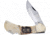 Frost Lockback Whitetail Cutlery Folding Knife, 3.75in mirror finish stainless clip point blade, Second cut bone handle, WT-636WSB/SC