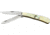 Frost Mini Trapper Folding Knife,Stainless Clip and Spey Blade, Gold Pearl Abalone Handle F18231GPAB