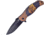 Frost Native American Linerlock A/O Folding Knife, 3.5 black finish stainless blade, Pakkawood handle, OC-04IN
