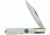 Frost Ocoee Barlow White Folding Knife,Stainless Clip Blade, White Smooth Bone Handle FOC589WSB