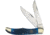 Frost Ocoee River Dirt Buster Folding Knife, Mirror SS Clip And Skinner Blades, Blue Pick Bone Handle, Black Nylon Sheath, OC-550BLPB