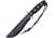 Frost Recoil Bowie Knife, 13in Overall, 8in, Black Finish Stainless Blade, Black Rubber Handle, Nylon Sheath, TX-0002