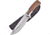Frost Sharps Cutlery Bowie Knife, Sharps Cutlery, 11in Overall, 5.5in Satin 3Cr13 SS Blade, Walnut Handle, SS Guard, Black Nylon Sheath, SHP-123