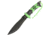 Frost Tac Xtreme Fixed Blade Knife, 7in, Black, Lime Green, Rubber Handle FTX075GB