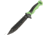 Frost Tac Xtreme Fixed Blade Knife, 7in, Sawback, Lime Green, Rubber Handle FTX077GB