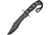 Frost Tac Xtreme Fixed Blade Knife, 7in, Stainless Steel, Standard Edge, Sawback, Black Rubber Handle FTX1451BLK