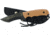 Frost Tac Xtreme Fixed Blade Knife, 9in, 4.5in, Black Stonewash, Tan Textured Composition Handle FTX055T