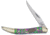Frost Toothpick Mardi Gras Folding Knife, 3in Closed, Mirror Stainless Long Clip Blade, Mardi Gras Resin Handle, SW-109MG