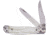 Frost Trapper Cracked Ice Folding Knife, 4.13in Closed, Mirror 440 Stainless Clip/Spey Blades, Cracked Ice Synthetic Handle, OC-173CI