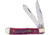 Frost Trapper Bone Folding Knife, 4.13in Closed, Mirror Stainless Clip/Spey Blades, Dark Red Smooth Bone Handle, WT-312BRSB