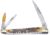 Frost Warncliffe Whittler Folding Knife, Mirror SS Wharncliffe, Spear, Pen Blades, Aspen Burnt Bone Handle, SW-167BAB