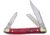 Frost Wrangler Red Bone Folding Knife, Satin SS Clip/Sheepsfoot/Spey Blades, Red Smooth Bone Handle, TS-797RSB