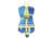 Full Throttle Hinged Rapid-Dry Flex-Back Vest - Blue/Yellow, Infant, 142200-500-000-19