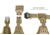 G-Code MULE ISS Carry Platform w/ Plastic Buckle Leg Strap, Tan, GCA77-PB-CT