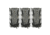 G-Code Pistop Soft Shell Scorpion Tall Mag Carrier w/ P1/P2/P3 Molle and Belt Mounts, Pack of 3, Ambidextrious, Grey Frame/Grey Shell, Tall, SS-P1-3PK-123-GYGY