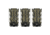 G-Code Pistop Soft Shell Scorpion Tall Mag Carrier w/ P1/P2/P3 Molle and Belt Mounts, Pack of 3, Ambidextrious, OD Green Frame/Black Shell, Tall, SS-P1-3PK-123-GNBK