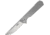 Ganzo Knives Firebird Framelock Folding Knife, 3.5 stonewash and satin finish D2 tool steel blad, Stonewash finish stainless handle, FH12-SS