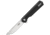 Ganzo Knives Firebird Linerlock Black Folding Knife, 3 satin finish D2 tool steel blade, Black G10 handle, FH11S-BK