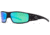 Gatorz Magnum Sunglasses, Black Frame, Brown Polarized w/Green Mirror Lens, GZ-01-023