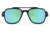 Gatorz Stark Sunglasses, Matte Blackout Frame, Brown Polarized w/ Green Mirror Lens, GZ-06-013