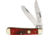 German Eye Trapper Red Folding Knife, Mirror Solingen Steel Clip/ Spey Blades, Red Smooth Bone Handle, Blade Etching, J RED