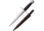 Get Dressed For Battle Crusader Dagger Fixed Blade Knife, 9in, Carbon Steel, Black, Wood Handle GB3962