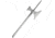 Get Dressed For Battle Pole Axe, 25 1/4in Overall, High Carbon Steel Construction, Edge Is Unsharpened, No Shaft, XB0099