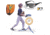 3-PC Softball Fan Gift Package - JUGS Softball Pitching Machine M1100, Sports Sensors Glove Radar, Wiley-X ROMER II 1006