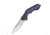Gil Hibben Hurricane Linerlock Folding Knife, 3.13 satin finish 7Cr17MoV stainless blade, Black aluminum handle with Black and blue G10 onla, GH5081