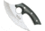 Gil Hibben Legacy Ulu Fixed Blade Knife, 8in Overall, 6.5in 5Cr15Mov SS Blade, Black Pakkawood Handle, Black Leather Sheath., GH5074