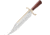 Gil Hibben Old West Bowie Knife, 14 mirror finish stainless clip point blade, Brown wood handle, GH5069