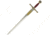 Gladius Excalibur Letter Opener, 8.25 metal alloy unsharpened blade, Red synthetic and antique gold finish metal handle, 1