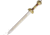 Gladius Julius Caesar Mini Sword, 7.25 unsharpened metal alloy blade, Brass and silver finish metal handle with wood ins, 30
