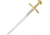 Gladius Mini Charlemagne Sword, 8 unsharpened metal alloy blade, Brass finish metal alloy handle, 6