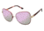 Glamour Editor's Pick GL2006 Sunglasses - Frame Mt Burgundy/Red, Lens Color Soft Pink Flash, Size 56/15mm GL200603