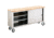 Grizzly Industrial 72in. 2-Door Stainless Steel Industrial Cabinet with Wood Top, T27878