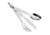 GSI Glacier Stainless Cutlery Set, 3 Pc, Silver, Stainless Steel, 2 Year MFG Warranty, GSI-61003