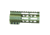 Guntec USA 5 AIR-LOK Series M-LOK Compression Free Floating Handguard w/ Monolithic Top Rail, Anodized Green, GT-5ALC-GREEN