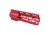 Guntec USA 7in .308 Caliber AIR-LOK Series M-LOK Compression Free Floating Handguard With Monolithic Top Rail, Anodized Red, GT-7ALC-308-RED