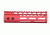 GUNTEC USA 7in Ultra Lightweight Thin M-Lok Free Floating Handguard with Monolithic Top Rail, Red GT-7MLK-RED